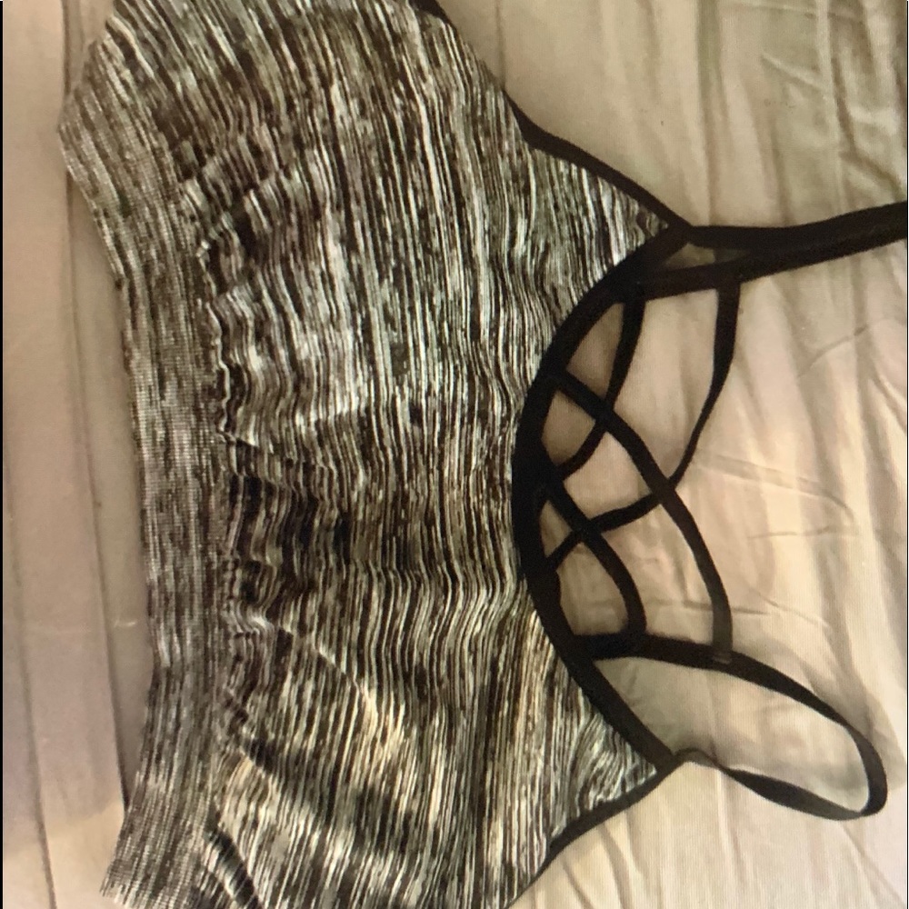 Extra Large Black and Grey Sports Bra.